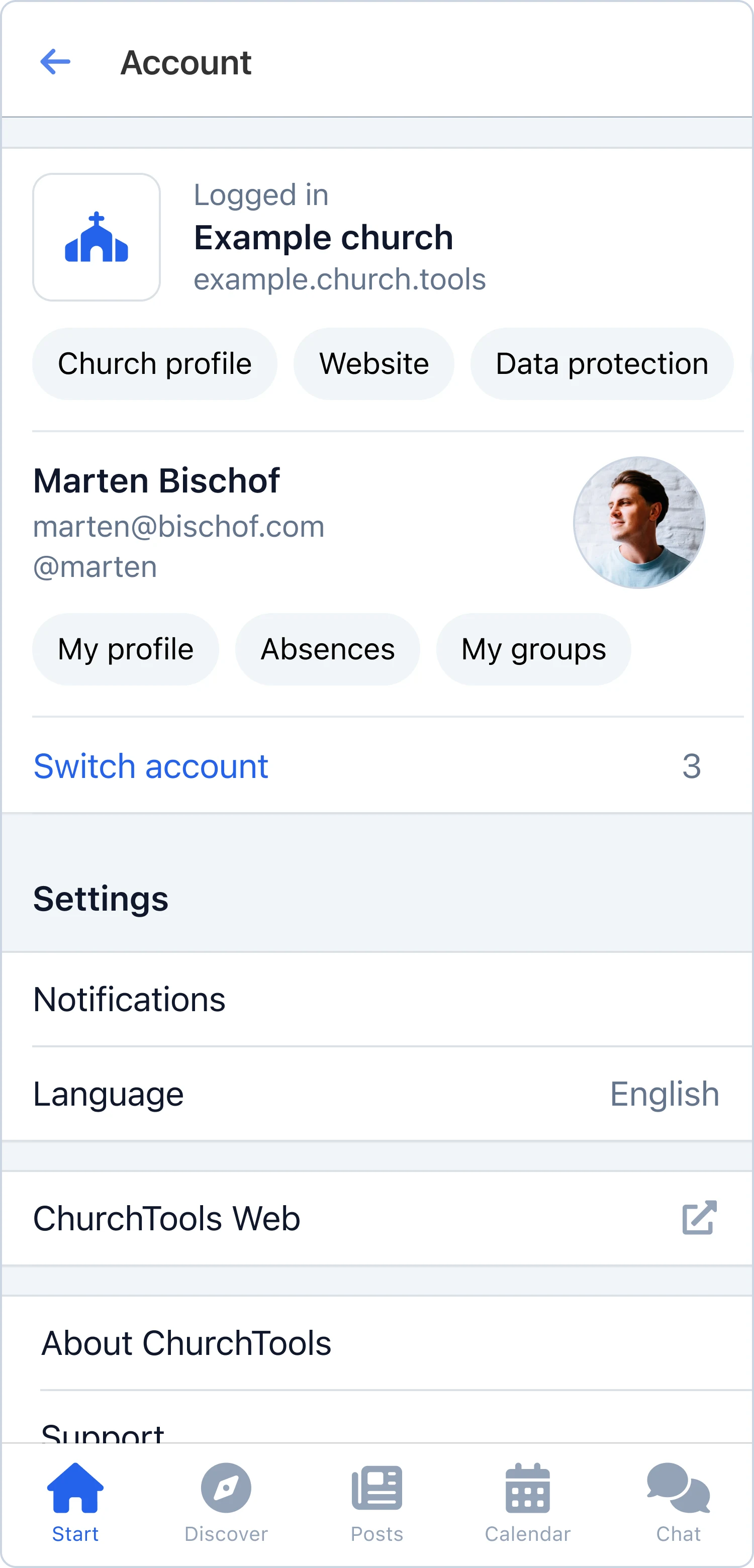 ChurchTools screenshot