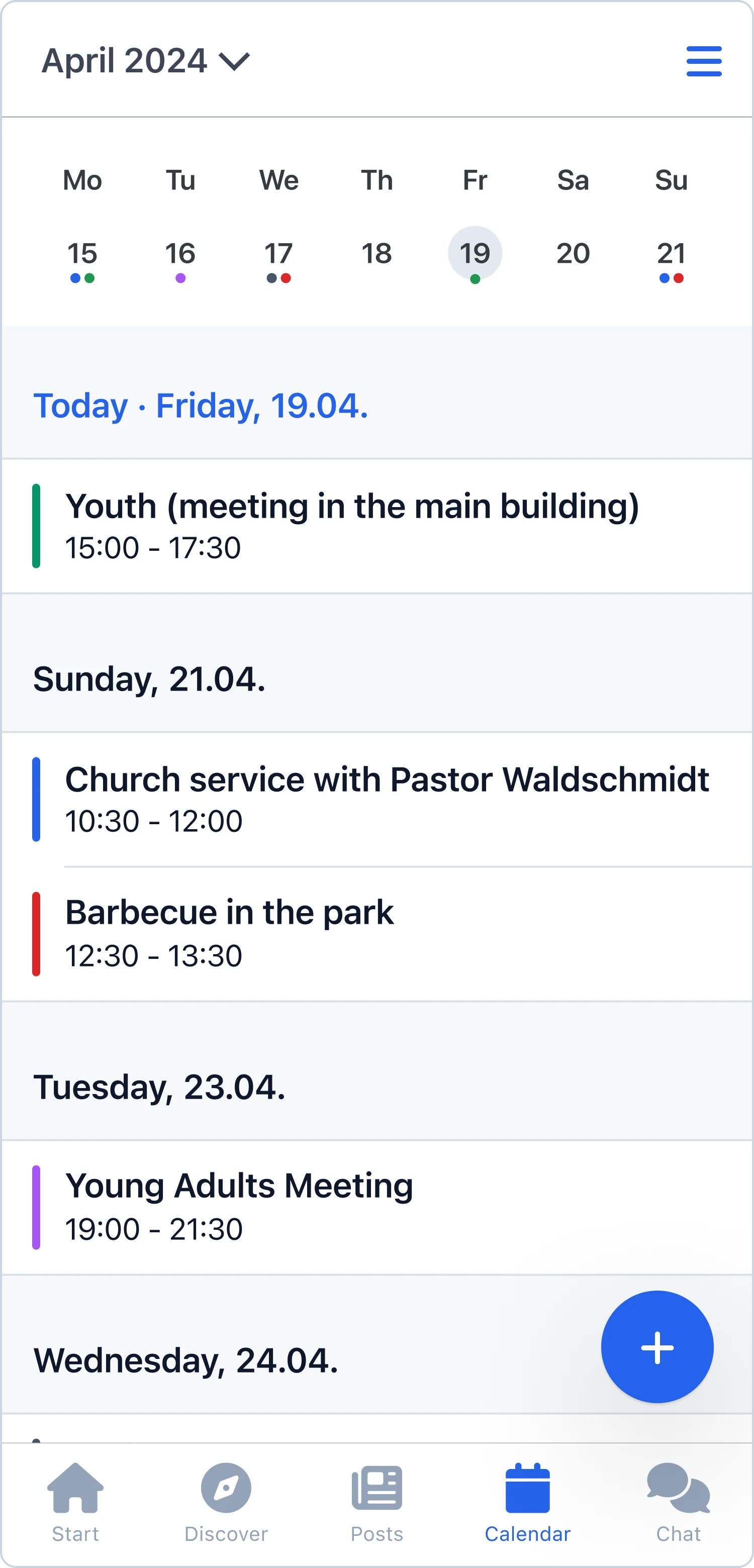 ChurchTools screenshot